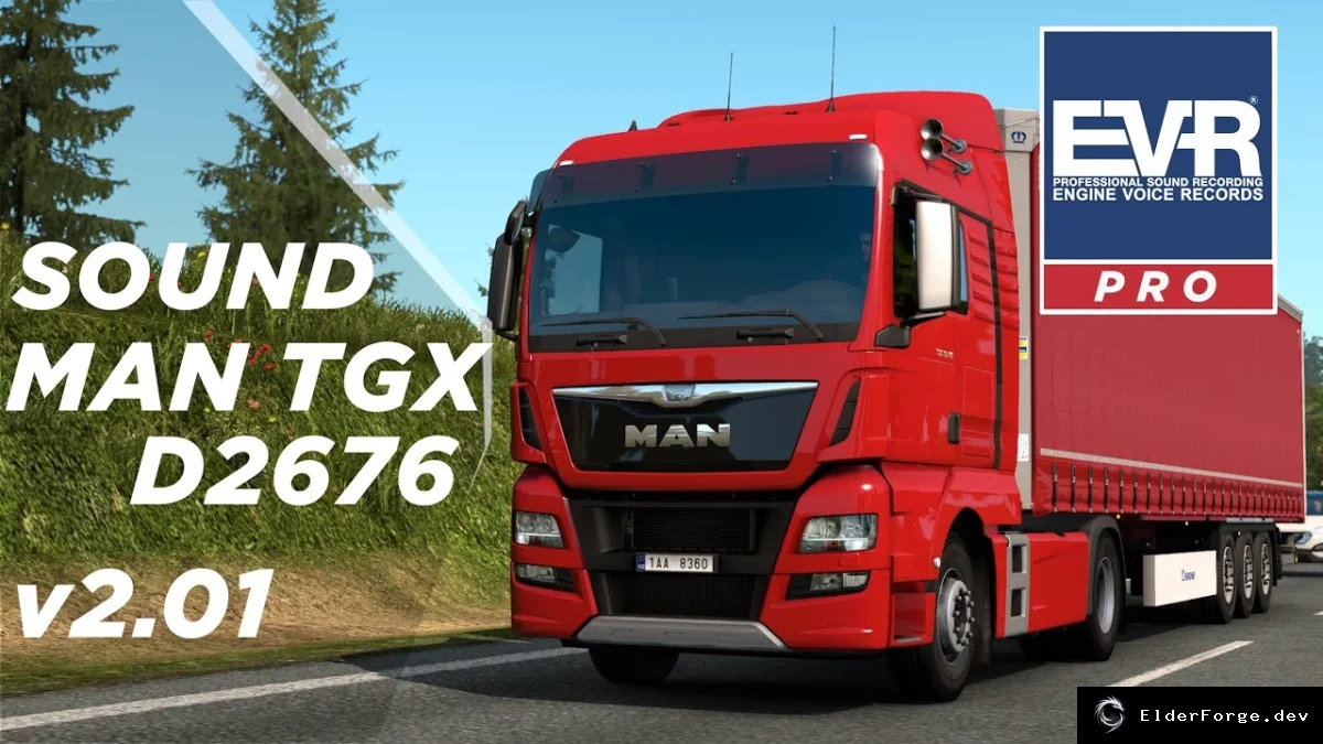 Обложка мода: Новый звук двигателя MAN TGX Euro 6 для Euro Truck Simulator 2