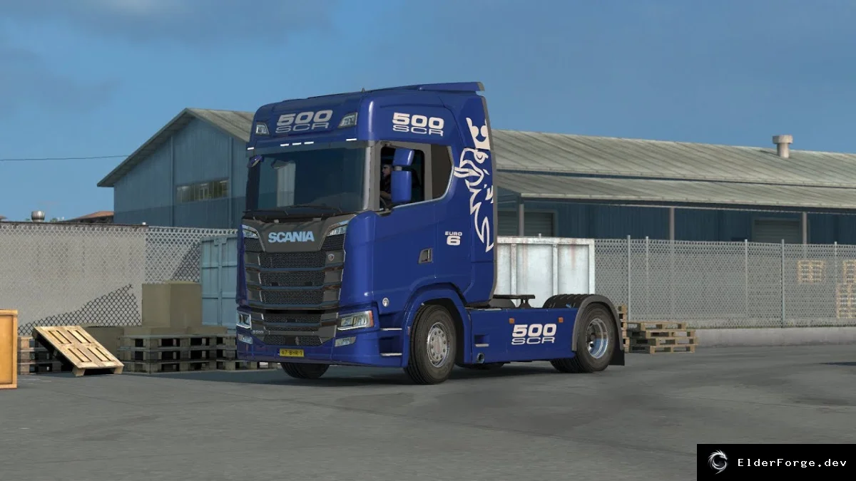 Обложка мода: Новый звук L6 для Scania R &amp; S (Stock) в Euro Truck Simulator 2