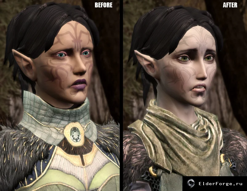 Обложка мода: Обновлённые образы Меррилл и Маретари из Dragon Age II для DA: Origins