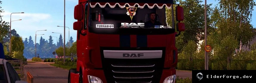 Обложка мода: Обновлённый интерьер DAF XF Euro 6 для Euro Truck Simulator 2 (патч 1.19)