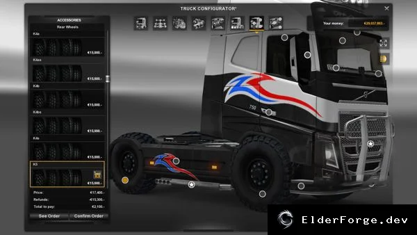 Обложка мода: Offroad Wheels Pack для Euro Truck Simulator 2 – набор внедорожных шин