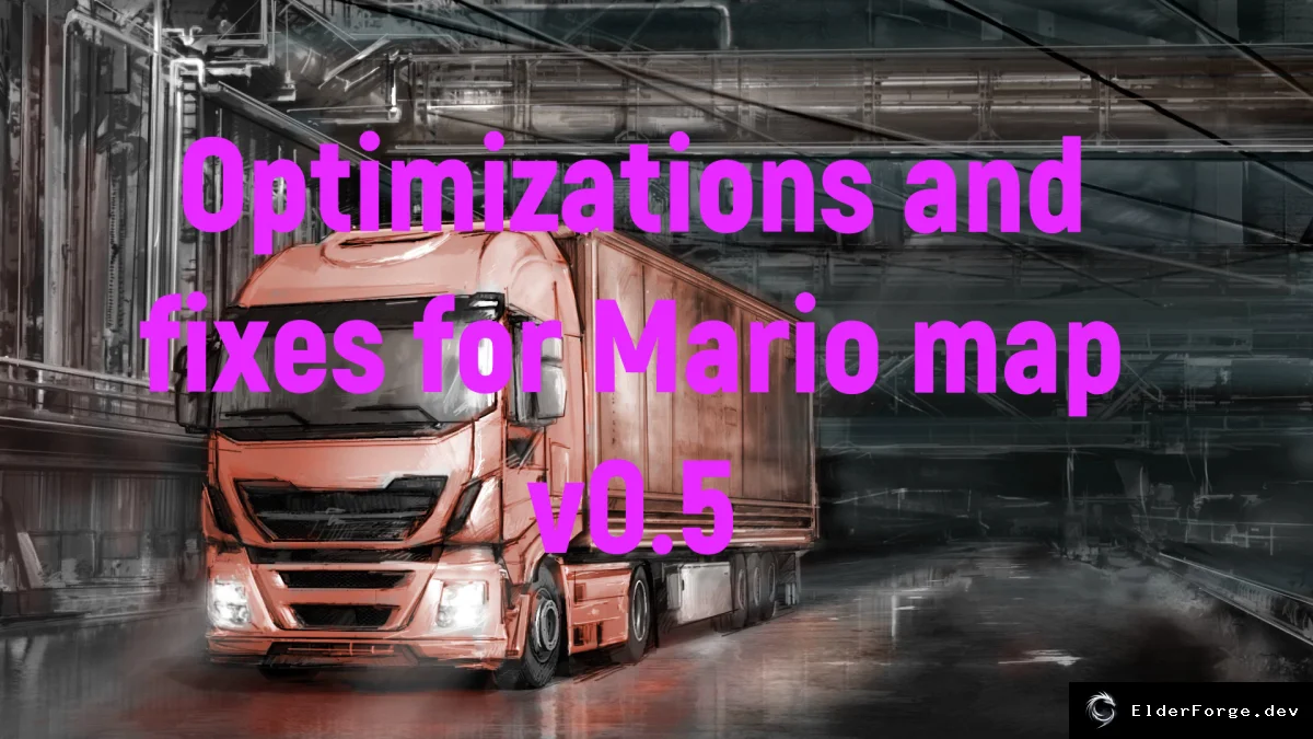 Обложка мода: Оптимизация карты Mario для Euro Truck Simulator 2 – версия 0.5 (v1.39.x)