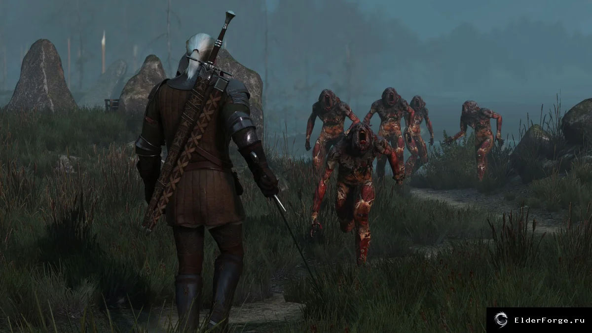 Оригинальная анимация ходьбы с мечом для The Witcher 3