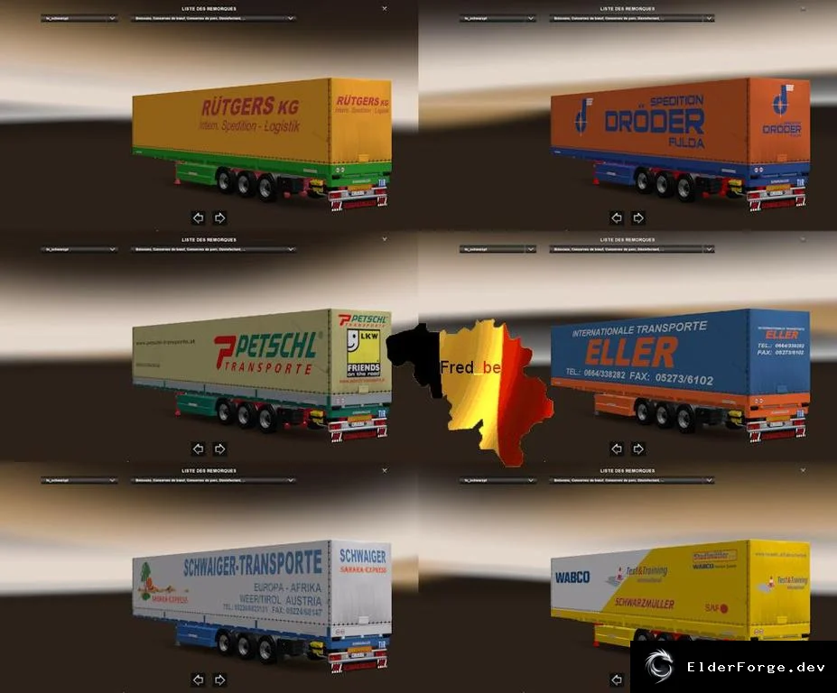 Обложка мода: Пак автономных прицепов Schwarzmüller Trailer V1.25 — 8 новых скинов для ETS2