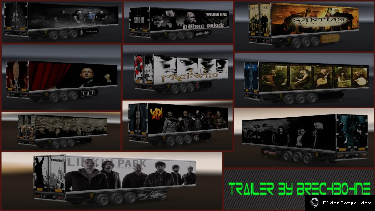 Обложка мода: Пакет Прицепов «Рок‑Группа» для Euro Truck Simulator 2 1.19 – 10 новых трейлеров