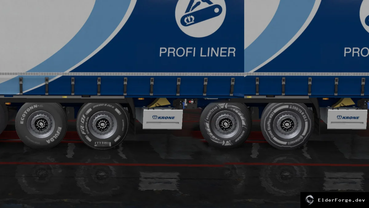 Обложка мода: Пакет шин для всех грузовиков и прицепов в Euro Truck Simulator 2