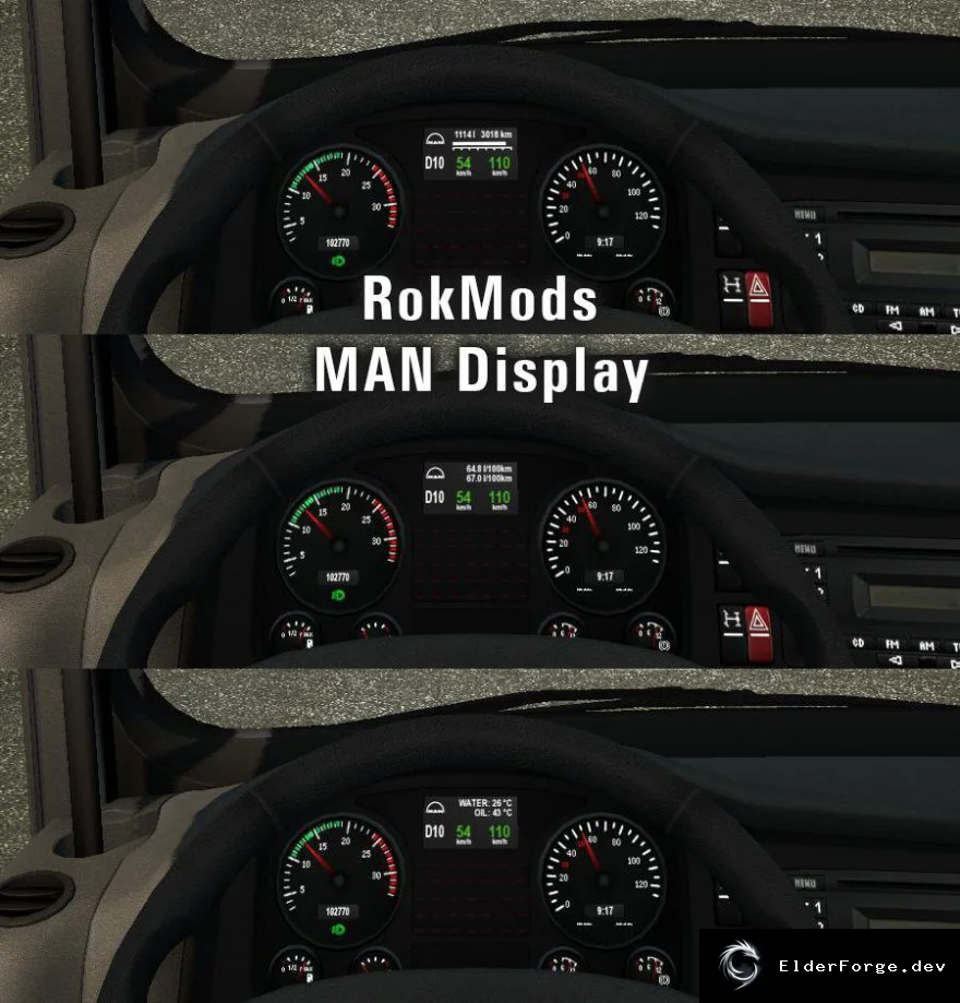 Обложка мода: Панель приборов MAN TGX и MAN в ETS2 – реальная графика от MADster