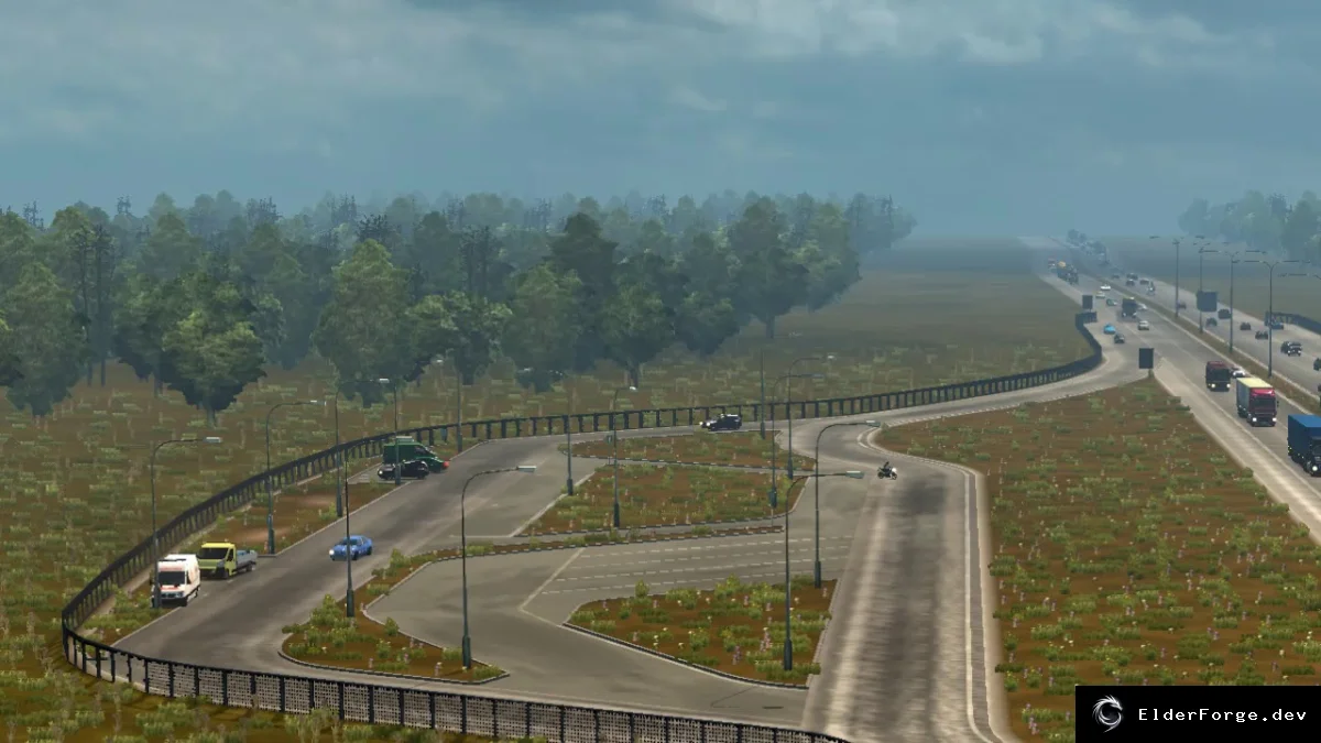 Обложка мода: Парковка в местах отдыха для Euro Truck Simulator 2 v1.3 – реалистичное управление ИИ