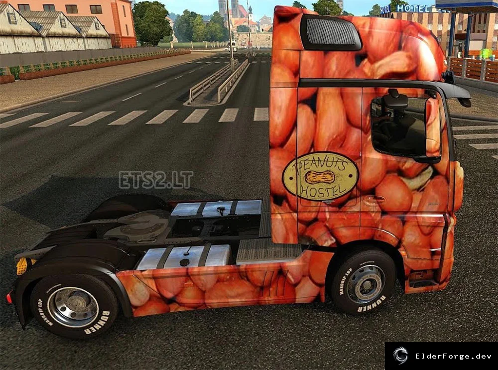 Обложка мода: Peanuts Skin for Mercedes Actros MP4 – стильный внешний вид в ETS2