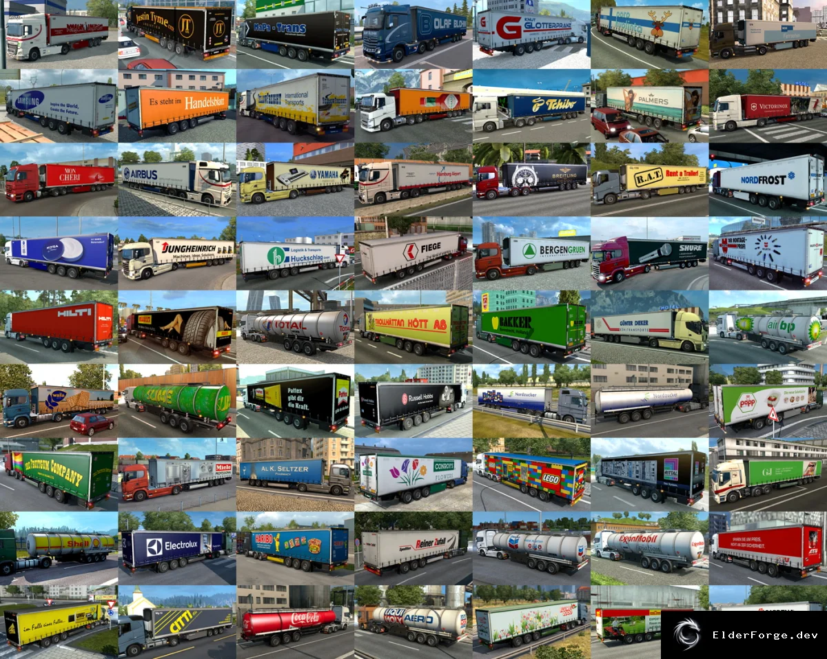 Обложка мода: Penguins Trailer &amp; Cargopack 2.22 – новые прицепы и грузы для ETS2 1.19