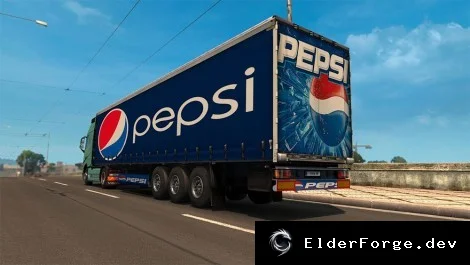 Обложка мода: Pepsi Trailer для Euro Truck Simulator 2 – реалистичный брендовый прицеп