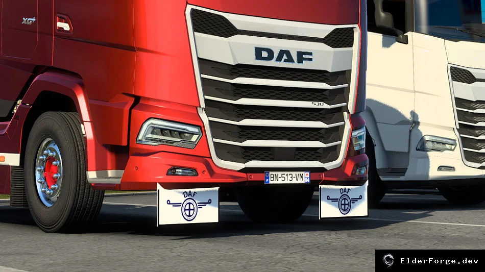 Обложка мода: Передние брызговики для DAF 2021 в Euro Truck Simulator 2 – два варианта