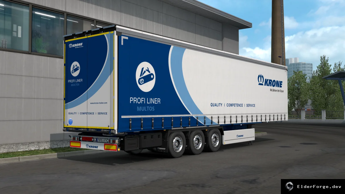 Обложка мода: Переработанный прицеп Krone ProfiLiner для Euro Truck Simulator 2 (v1.6)
