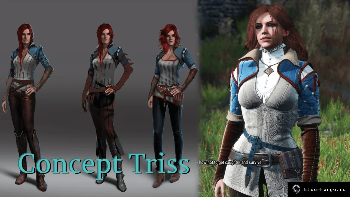 Обложка мода: Переработка одежды Трисс в The Witcher 3 – яркий реколор
