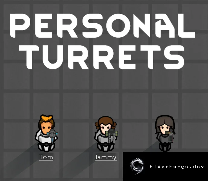 Personal Turrets – плечевые турели для RimWorld