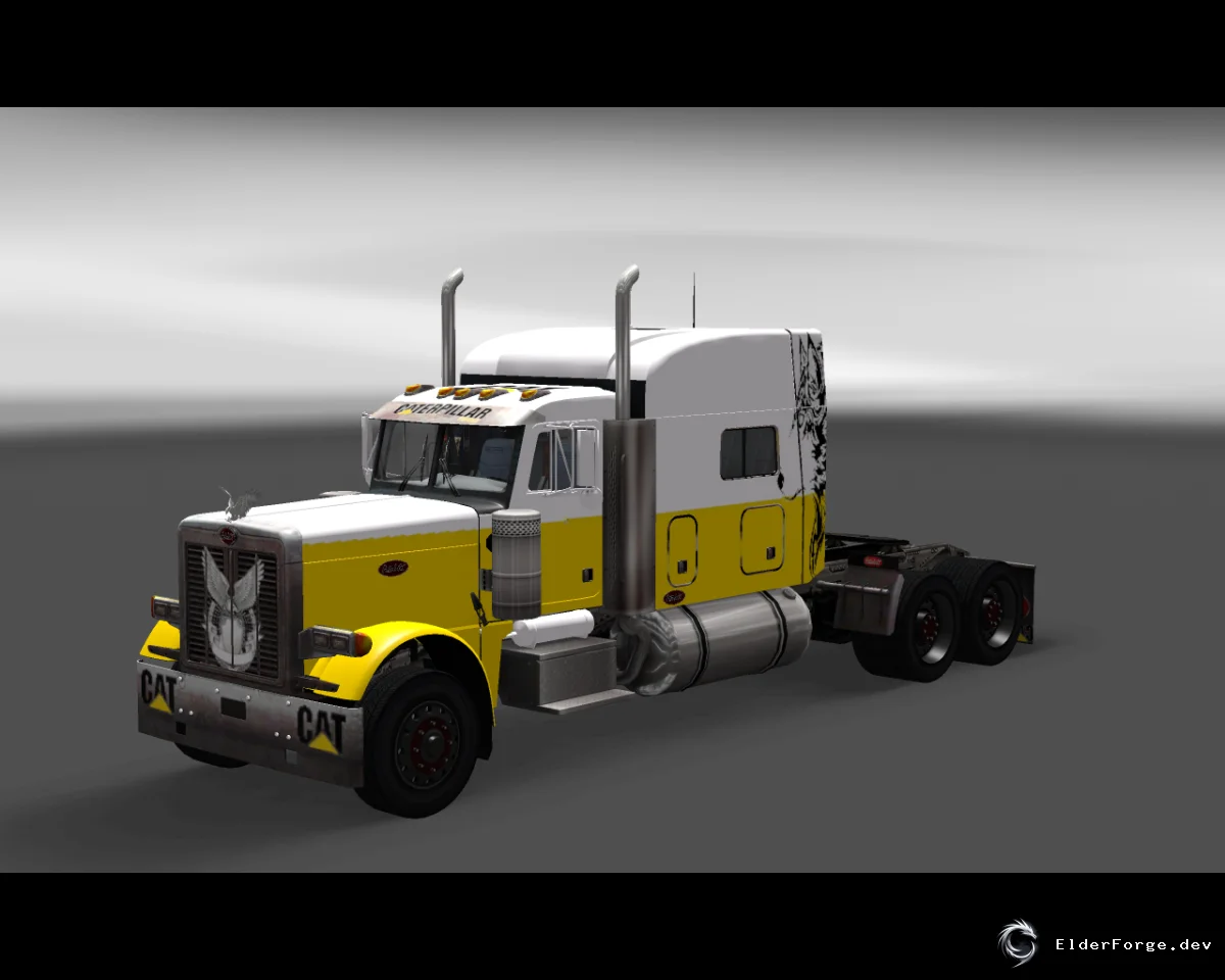 Обложка мода: Peterbilt 379 Caterpillar – новый грузовик для Euro Truck Simulator 2