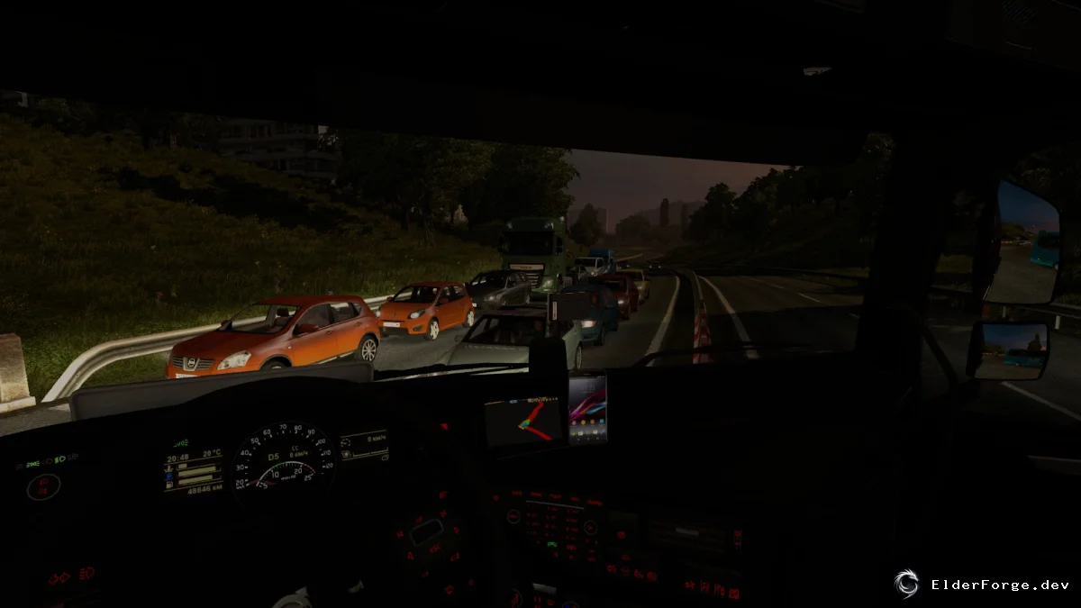 Обложка мода: Плотность трафика v2.1 для Euro Truck Simulator 2 – более реалистичное движение
