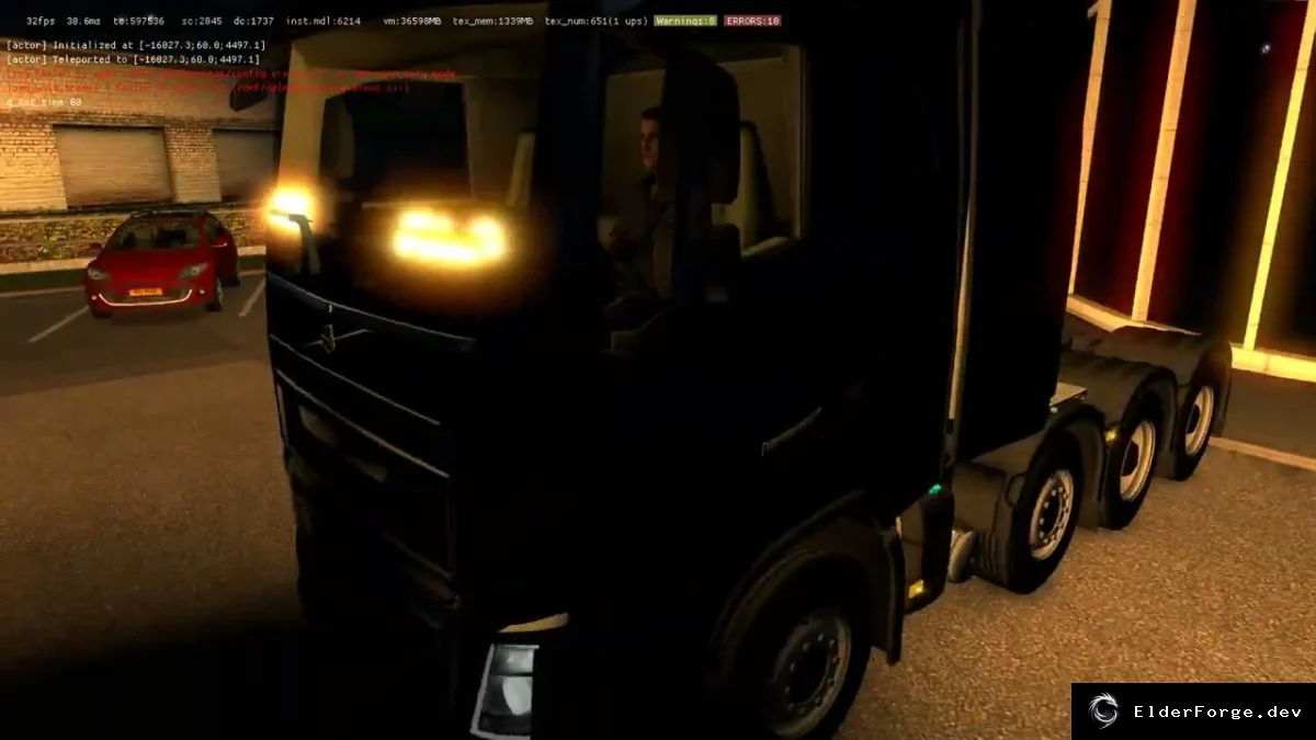 Обложка мода: Подсветка табличек водителя в Euro Truck Simulator 2 – 4 режима