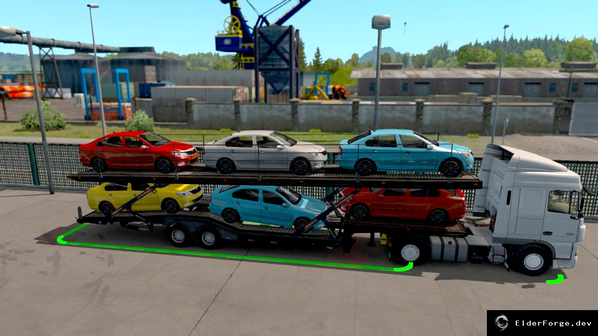 Обложка мода: Полуприцеп‑автовоз для Euro Truck Simulator 2 – новые возможности перевозки