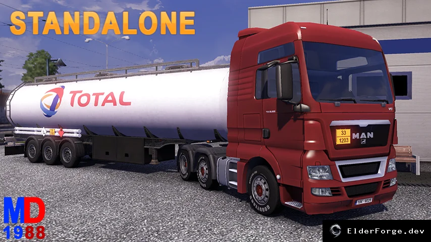 Обложка мода: Полуприцеп‑цистерна для Euro Truck Simulator 2 – автономный грузовой трейлер