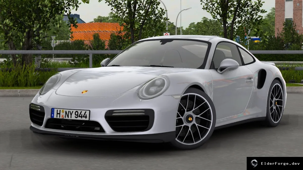 Обложка мода: Porsche 911 Turbo S 2016 для Euro Truck Simulator 2 – полная модификация