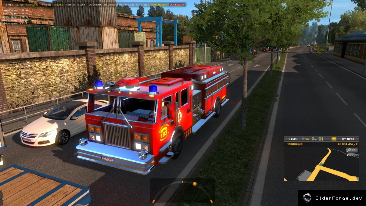 Обложка мода: Пожарные машины Blaze из Saints Row 3 для Euro Truck Simulator 2 (ETS2)