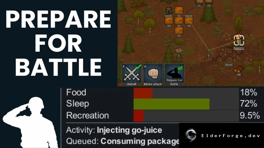 Prepare For Battle – Автоматическая подготовка колонистов к бою в RimWorld