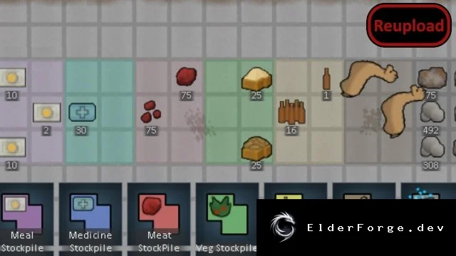 Preset Filtered Zones – готовые зоны хранения для RimWorld