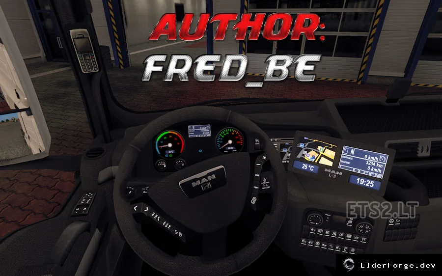 Обложка мода: Приборная панель MAN TGX для Euro Truck Simulator 2