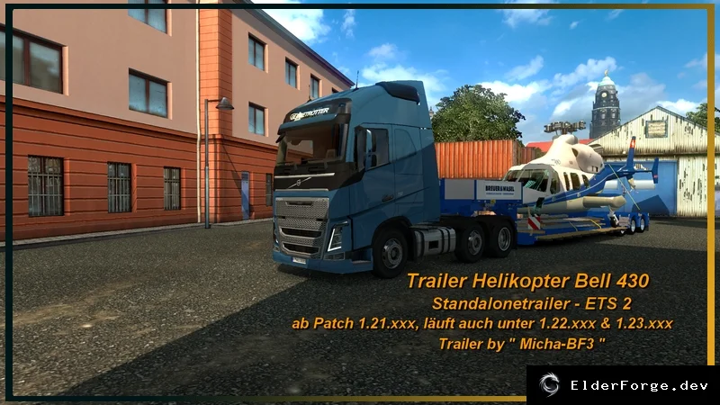 Обложка мода: Прицеп Bell 430 для Euro Truck Simulator 2 (версии 1.22‑1.23)