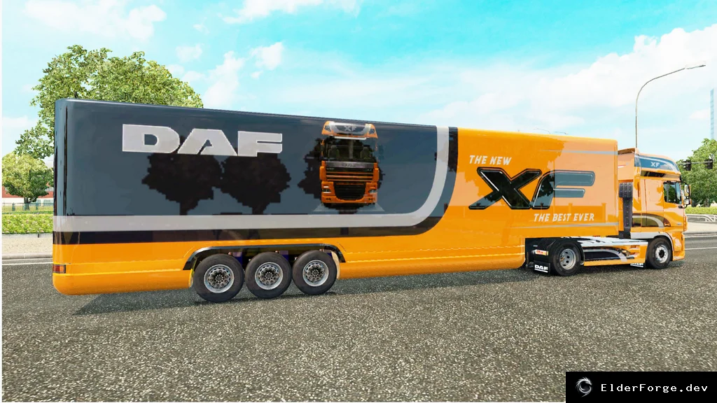 Обложка мода: Прицеп DAF XF для Euro Truck Simulator 2 – улучшенная аэродинамика
