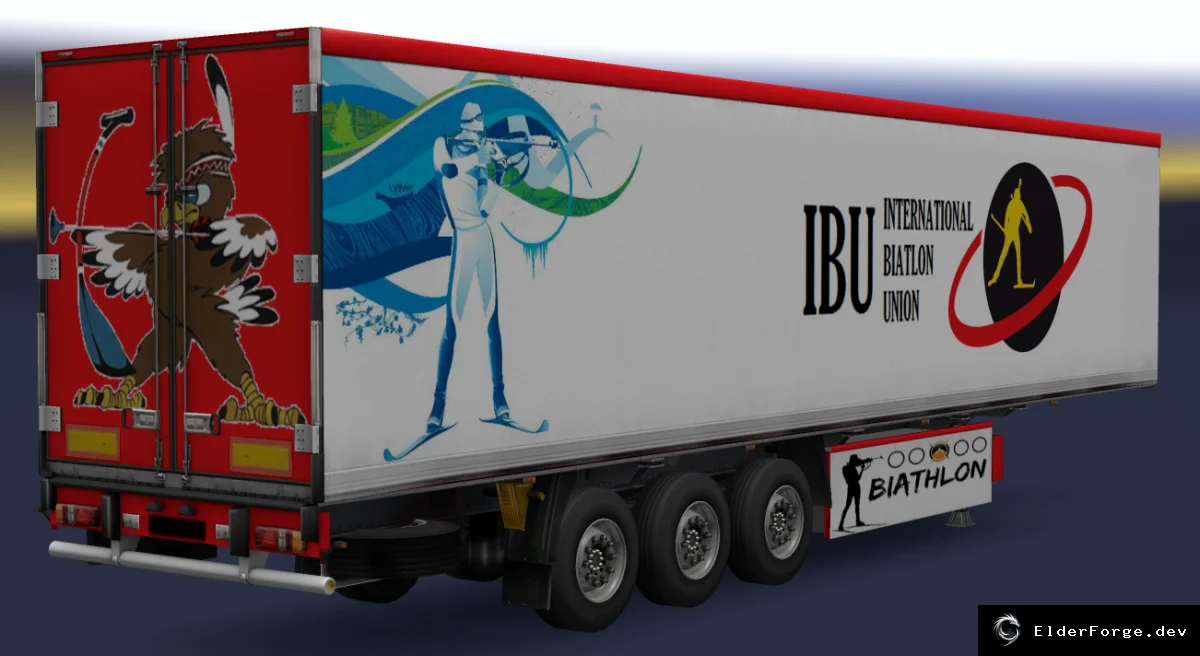 Обложка мода: Прицеп Fridge с биатлонным скином для Euro Truck Simulator 2