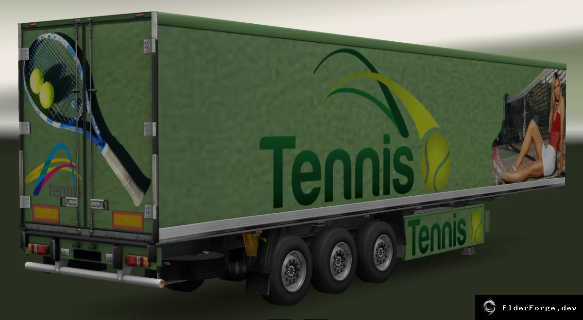 Обложка мода: Прицеп Fridge с теннисным скином для Euro Truck Simulator 2