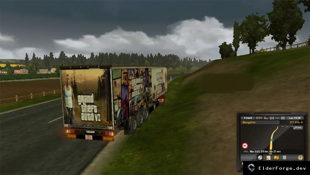 Обложка мода: Прицеп GTA 5 для Euro Truck Simulator 2 – новый стильный прицеп
