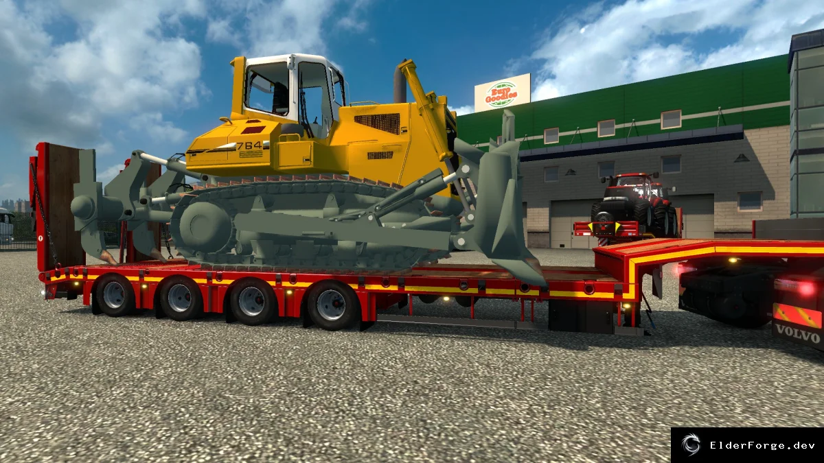 Обложка мода: Прицеп «Kashbohrer» для тяжёлой техники – мод для Euro Truck Simulator 2