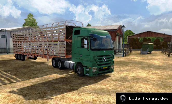 Обложка мода: Прицеп с животными для Euro Truck Simulator 2 – новый грузовой мод