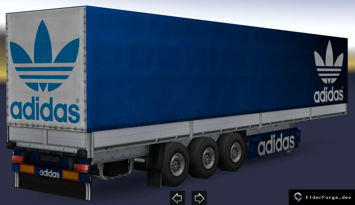 Обложка мода: Прицеп Schmitz Universal с Adidas‑скином для Euro Truck Simulator 2