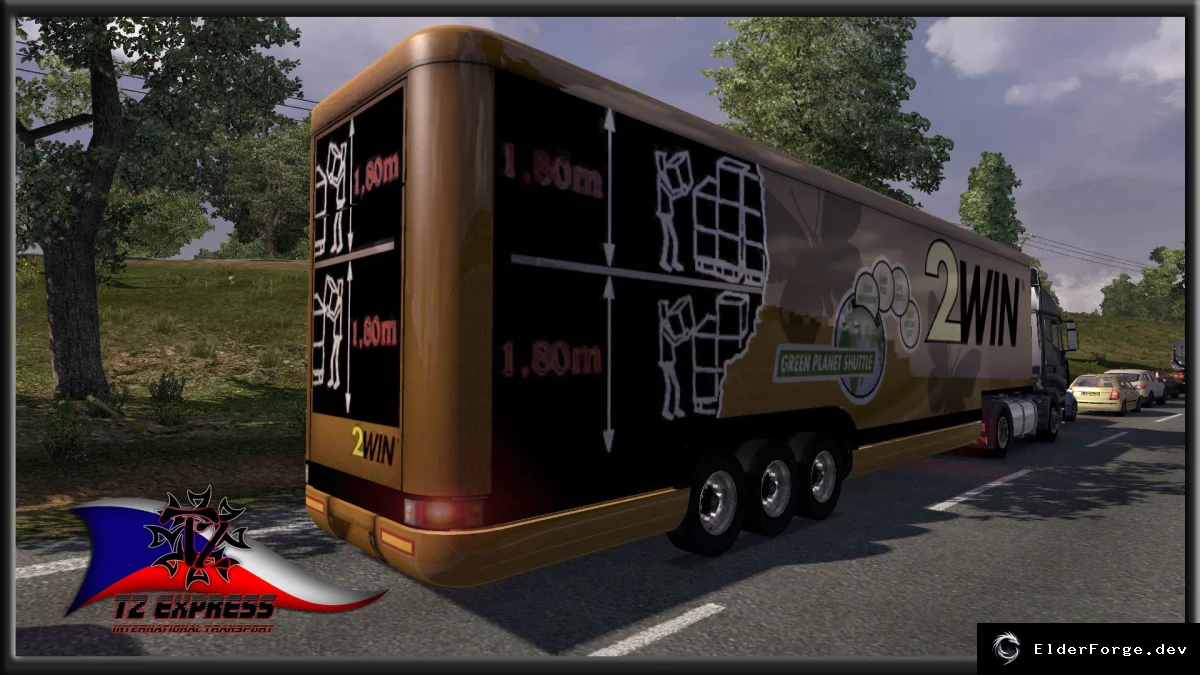 Обложка мода: Прицеп SCS Aero Dynamic для Euro Truck Simulator 2 – реалистичный аэродинамический трейлер