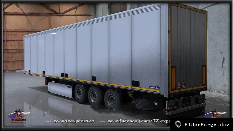 Обложка мода: Прицеп TZ Schmitz SK.O для ETS2 + шаблон создания скинов