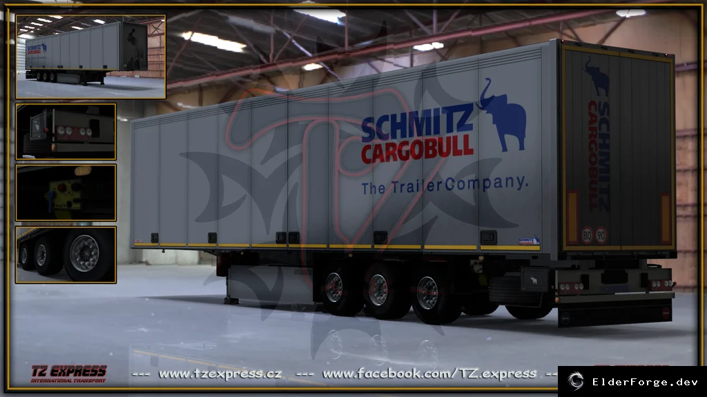 Обложка мода: Прицеп TZ SCHMITZ S.KO EXPRESS для Euro Truck Simulator 2 – 20 фирменных скинов