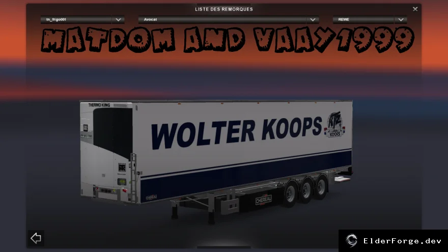 Обложка мода: Прицеп Wolter Koops для Euro Truck Simulator 2 – автономный мод