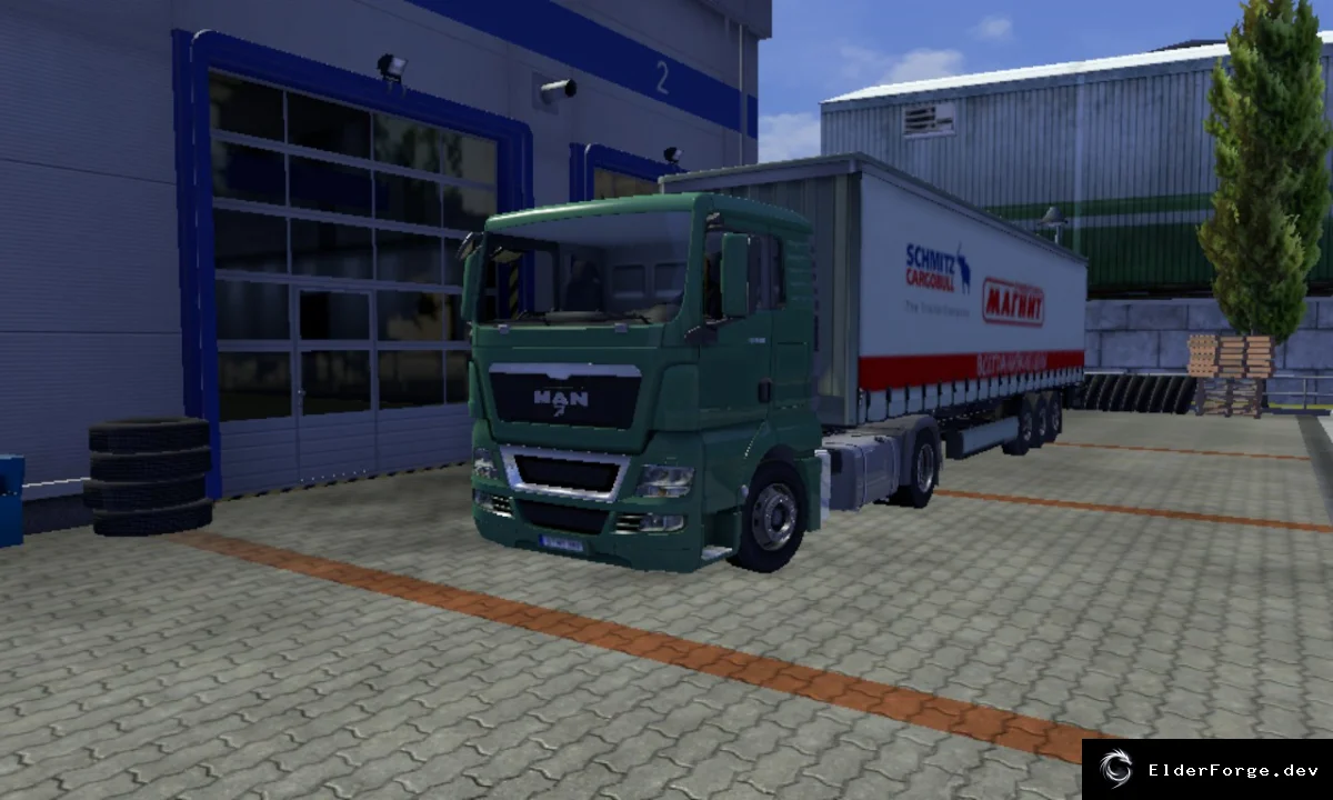 Обложка мода: Прицеп‑магнит для Euro Truck Simulator 2 – автономный грузовой мод