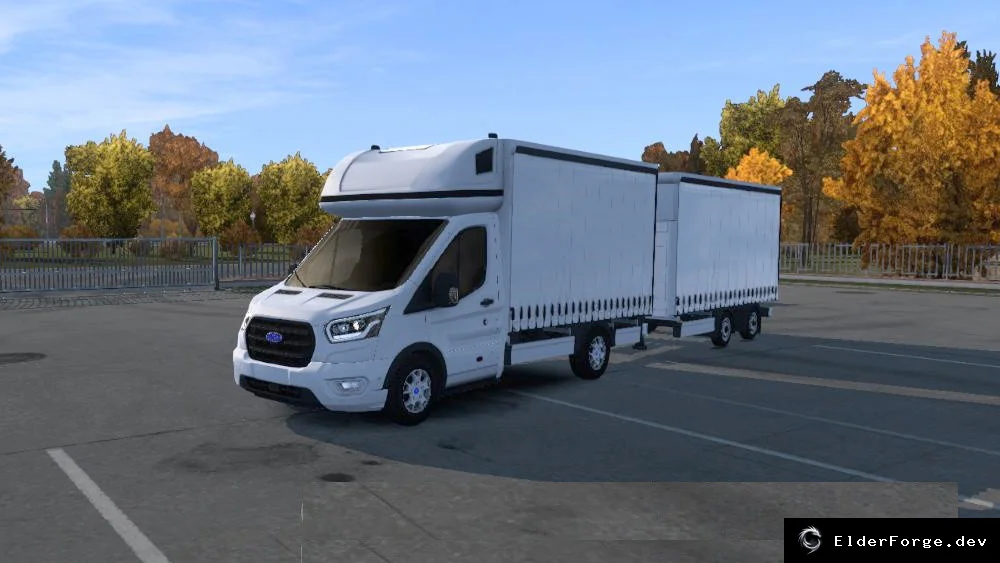 Обложка мода: Прицепы для Ford Transit Megapack – новые варианты в ETS2 (v1.46)