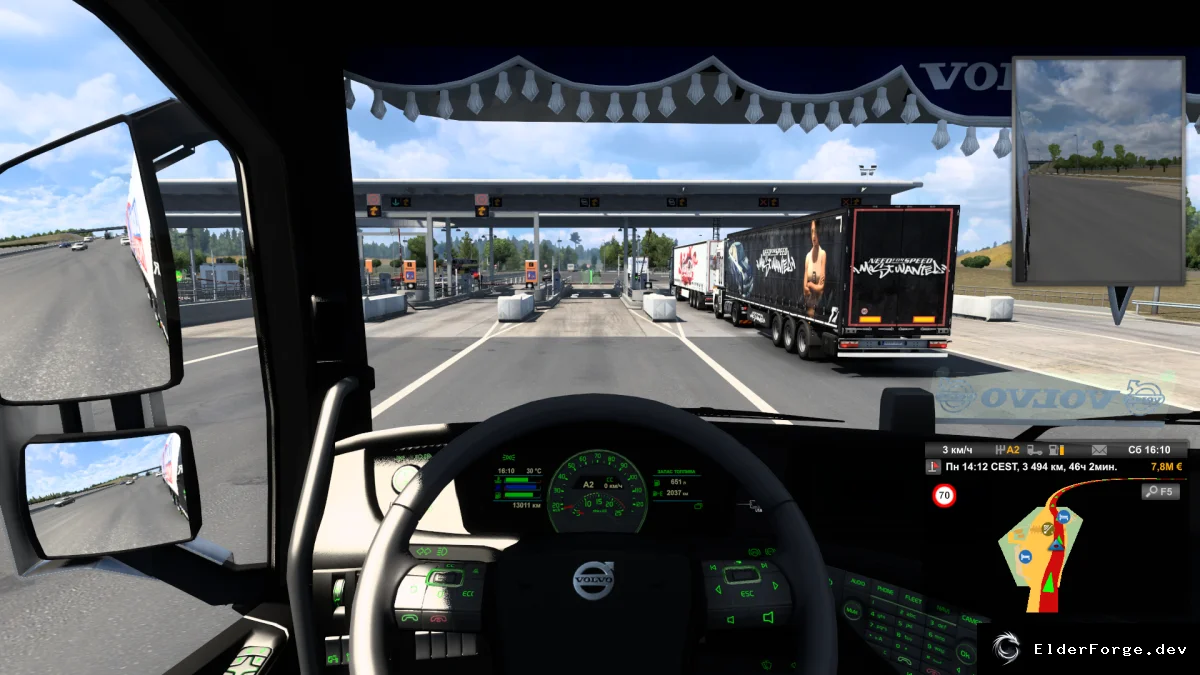 Обложка мода: Прицепы в трафике для Euro Truck Simulator 2 – новые модели от Аэрофлота и NFS Most Wanted