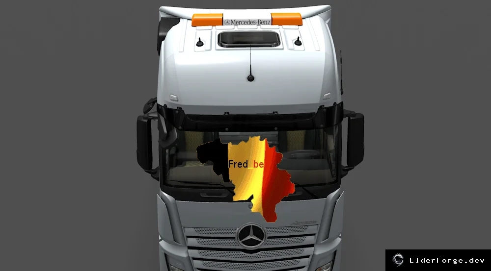 Обложка мода: Проблесковый маяк с логотипом для 23 грузовиков в Euro Truck Simulator 2