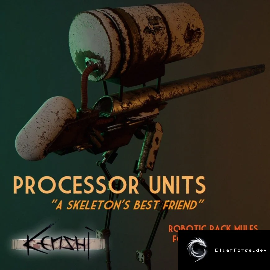 Обложка мода: Processor Unit – Роботический Пак-Мул для скелетов в Kenshi
