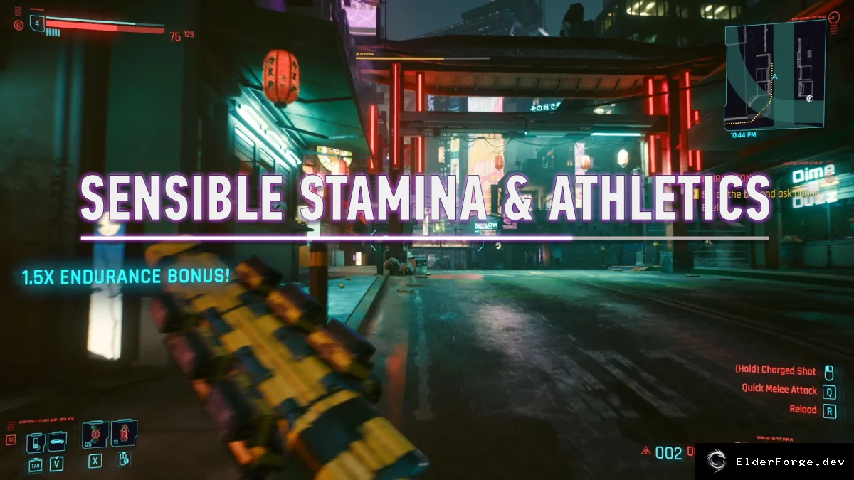 Обложка мода: Продуманная выносливость и Атлетика для Cyberpunk 2077 v1.3