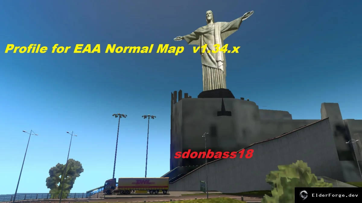 Обложка мода: Профиль Brazil EAA Normal v5.0.9 для Euro Truck Simulator 2 – уровень 26, гараж в Рио, MAN T…