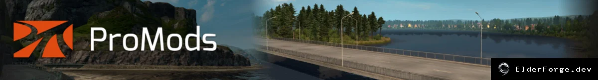 Обложка мода: ProMods 2.41 + RusMap 1.9.0 – Дорожное соединение v4.2 для ETS2 1.35