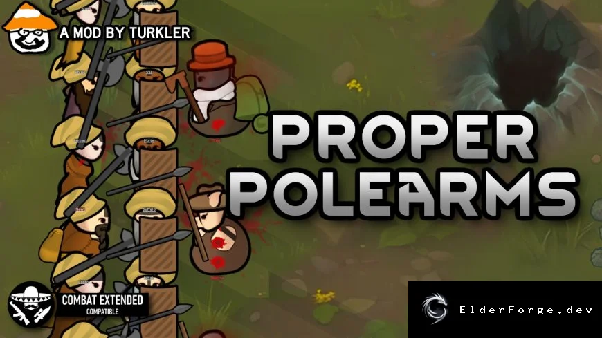 Proper Polearms – расширенный радиус действия древкового оружия в RimWorld